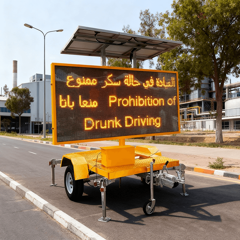 LED Solar Traffic Warning Sign Board