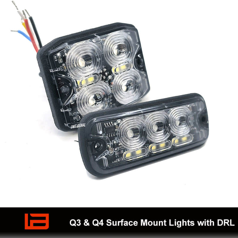 Q3 & Q4 Surface Mount Lights with DRL