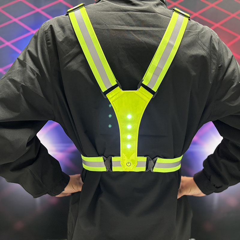 LED Reflective Lapel Magnets, Light Bracelets, Running Vests